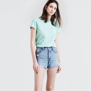 Levi’s wedgie fit shorts Snooze You Lose wash NWT